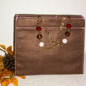 Vintage HILARY LONDON Felt Tote Handbag